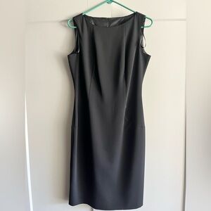 Classic Black Sleeveless Sheath Dress
